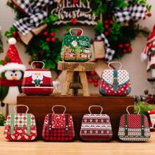 Tin Gift Boxes For Christmas Decorations, Candy Containers, Biscuit Tins - Christmas Mini Tote Bag - View 4