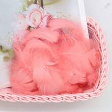 100 Stücke Gänsefeder 4-7cm kleine schwebende Federn, rosa Schwanenfeder Plüsch für Handwerk, Hochzeit, Schmuck, Dekoration