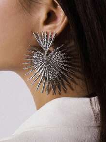Painted Personality Fan Shape Earrings