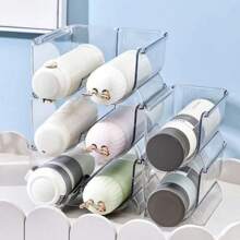 1 Pc For  40 Oz Tumbler With Handle, Plastic Cabinet Water Bottle Rack, Refrigerator And Table Cup Storage Rack,  Cup Accessory Storage Box And Storage, Stackable Water Bottle And Wine Rack Gift - Multicolor - View 4