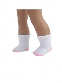 Chaussettes de poupée de 18 po, chaussettes de 6 cm de long + accessoires de chaussettes décoratives en peluche pour poupée. Accessoires pour poupée , poupée, poupée bébé