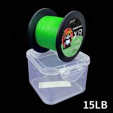 1000 yardas/914 metros Línea de pesca trenzada verde fluorescente, 8 hebras, opciones de fuerza desde 10 LB-100 LB, con paquete delicado de uso múltiple, resistente a la abrasión, alta resistencia, línea de pesca con carrete suave ultra, adecuada para pesca en el mar y agua dulce - Verde - Ver 12