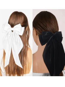 18 Kẹp Tóc Nơ Lớn Màu Ngẫu Nhiên Dành Cho Nữ, Nơ Lụa Thanh Lịch, Phụ Kiện Tóc Nơ kiểu Pháp Cổ Điển, Quà Tặng Giá Trị, Giao Hàng Nhanh, Hoàn Hảo Cho Tiệc Tùng, Kẹp Tóc, Đồ Dùng Học Tập, Phụ Kiện Tóc, Ghim Cài Tóc - Nhiều màu - Xem 5