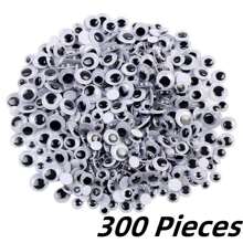 300/500/1000 Mắt Googly Tự Dính, 8mm -15mm Màu Đen Ngọ nguậy Mắt Googly Có Tự Dính Mắt Ngọ Tự Dính Đen Trắng Mắt Googly Tròn Nhựa Màu Đen Mắt Ngọ nguậy Tự Dính Để Trang Trí Đồ Thủ Công 8mm 10mm 12mm 15mm - Đen và trắng - Xem 15