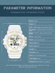 SANDA SANDA Top Dual Display Men Watches Waterproof Sports Watch Military Man Alarm Stopwatch Quartz Wristwatch Male Digital Clock 780