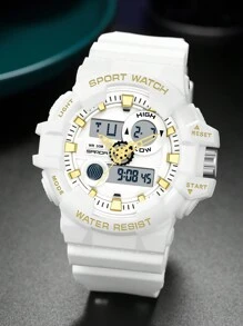 SANDA SANDA Top Dual Display Men Watches Waterproof Sports Watch Military Man Alarm Stopwatch Quartz Wristwatch Male Digital Clock 780