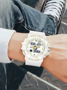 SANDA SANDA Top Dual Display Men Watches Waterproof Sports Watch Military Man Alarm Stopwatch Quartz Wristwatch Male Digital Clock 780