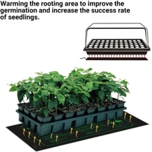 Greenhouse Seedling Heating Mat Seed Germination Starter Sprout Plant Cloning UK - UK Plug(220-240V) - View 9