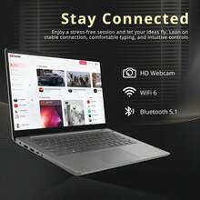 IdeaPad 14" Full HD Business Laptop, Intel I5-1155G7, Up To 40GB RAM, Up To 2TB PCIe SSD  Intel Iris Xe Graphics, WiFi 6, 720P HD Webcam, Win 11 Pro, Grey, 32GB Hotface USB Card