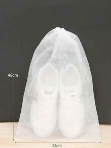 1件/5件/10件一次性无纺布防黄袋纯色鞋袋白色无纺布防尘鞋套鞋子收纳袋防潮旅行鞋子打包鞋袋家用鞋套袋简约白色抽绳防尘旅行鞋袋旅行防尘抽绳鞋子配件鞋子收纳鞋盒鞋子整理器鞋袋房间杂物鞋子收纳袋居家旅行白色鞋子防尘套 - 白色 - 查看 18