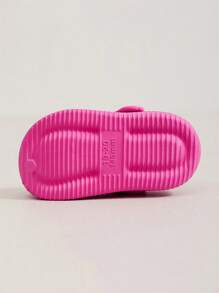 儿童可爱 Eva 木屐 - 轻便防滑夏季沙滩和室内凉鞋，适合男孩和女孩，透气软底拖鞋 - 玫紅色 - 查看 8