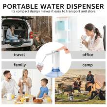 Water Bottle Dispenser 5 Gallon Water Bottle Pump With Foldable Water Outlet Universal Water Dispenser Pump For 2-5 Gallon Jug 1200mAh Rechargeable Auto Water Bottle Dispenser For Home Office - Xem 6
