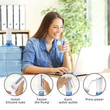 Water Bottle Dispenser 5 Gallon Water Bottle Pump With Foldable Water Outlet Universal Water Dispenser Pump For 2-5 Gallon Jug 1200mAh Rechargeable Auto Water Bottle Dispenser For Home Office - Xem 3