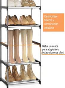 Foldable Shoe Racks - Schwarz - Übersicht 3