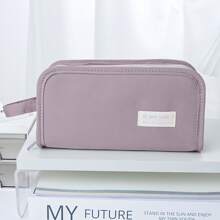 Double-Sided Pencil Bag Pen Case 5 Compartments Multi Pocket Handle Storage Pouch For Stationery School - one-size - View 17