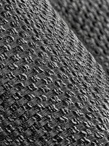 1pc Polyester Material, Minimalist Modern Style, Fashion Woven Pattern, Anti-Slip, Easy To Clean, Soothing Feet, Stress Relief, Wear-Resistant, Waterproof, Suitable For Kitchen, Thickened - Dark Grey - View 5