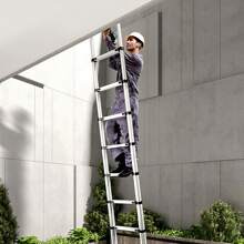 LILIIN Telescopic Ladder Aluminum 2.6M 3.2M 3.8M 4.4M Extension Ladder Multifunctional Ladder Aluminum Telescopic Ladder Non-Slip Multi-Purpose Ladder Step Ladder Aluminum Ladder 150 Kg Load Capacity Silver - 440cm - View 5