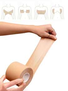 YIYANG 1 Piece Of Adhesive Boob Lifting Tape - Suitable For Strapless Dresses And Bra-Free Styling - Baby Pink - View 1