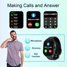 Latest Sports Watch Smart Watch H9 MAX Men's Sports Watch 2.01` HD Touch Screen Receiver/NFC Function/Blood Stopwatch Calculator For Android IOS - 黑色 - 查看 3