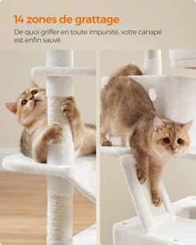 Feandrea Cat Trees & Condos - 白色 - 查看 5