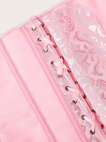 1 件女士紧身胸衣塑身器，宫廷风格女士紧身胸衣腰带配饰女士礼服西部牛仔女牛仔乡村装复古粉色腰带女士紧身胸衣腰带，腰部训练器腰部塑形，瘦腰收腹