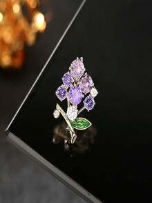 1pc Translucent Delicate Cute Grape Brooches For Cardigans, Anti-Exposure Safety Pins - Multicolor - View 3