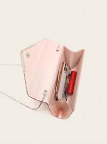 LETODE 包 4 件套 女士水钻晚装手拿包 水钻耳夹 新娘婚礼颈链 手链 吊饰 闪亮钱包 - 玫瑰金 - 查看 11