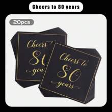 Birthday Party Supplies Cocktail Napkins, Disposable Black Gold Party Paper Napkins,  Anniversary Birthday Beverage Napkins For Birthday Party Decorations - Black Gold - View 18