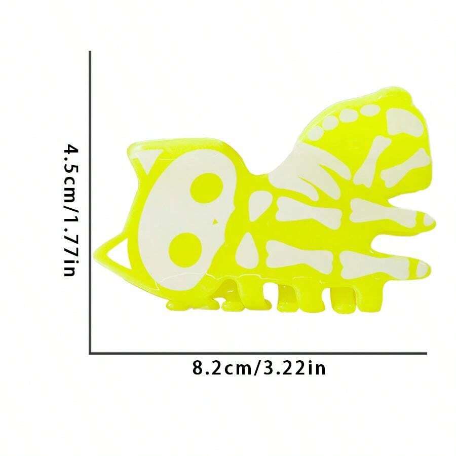Halloween New Arrival Skull Cat Durable Simple & Cute Acrylic Hair Clip