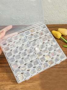 1 件装多功能透明收纳盒，带 56/28 个可拆卸隔层，独立隔层用于存放珠宝配件、小物件，采用可堆叠设计和透明盖子，非常适合整理钻石工具 - 彩色 - 查看 6