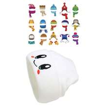 Star  Lindo Gorro De Punto De Felpa Para Hombres Y Muje - Blanco - Ver 5