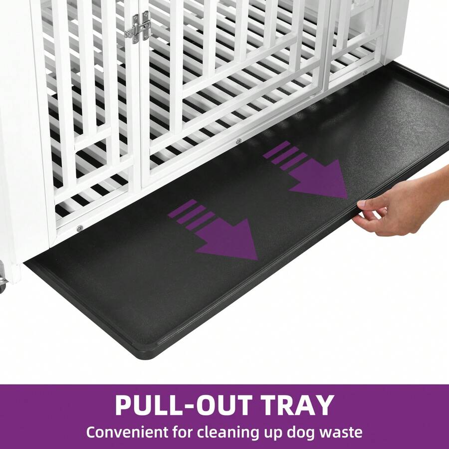 Sturdum Medium Dog Crate With Lockable Door 38" Heavy Duty Metal Dog