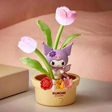 Miniso Sanrio Characters Kuromi Flower Fairy Series Tulip Luminous Ornament Night Light Anime Figure Ornament Bedside Lamp Decoration - Purple - View 1