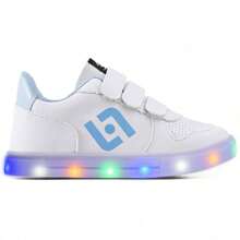 CALCADOS LGHT LIGHT Children's Led Casual School Sneakers Kit Boys Basic Street Jogger - 藍白色 - 查看 2