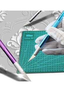 1 pieza Cuchilla de corte precisa multifuncional, profesional, navaja, útiles escolares - Multicolor - Ver 6