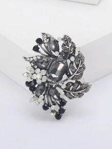 1Pc Fashionable And Luxurious Crystal Glass Brooch Suitable For Daily Wear By Women