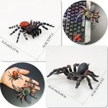 SileStart 2 Pcs Large Artificial Spider, Realistic Fake Spider - Hyper-Realistic Design For Trick Prop, April Fool's Day Props,Halloween Prank Props, Ideal For Nature Lovers & Displays Halloween Decoration - Multicolor - View 10