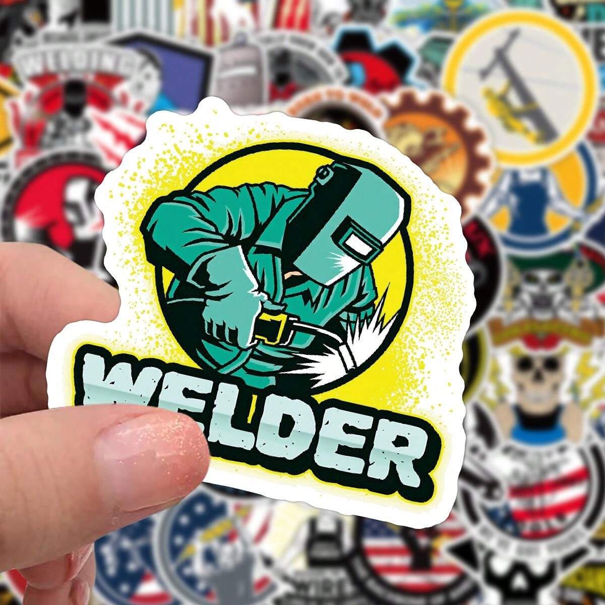 100 Pieces Hard Hat Stickers Funny Stickers For Tool Box Helmet Welding