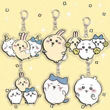 1pc Acrylic Keychain, Cute Cartoon Backpack/Bag Pendant Charm, Car Keyring - Multicolor - View 1