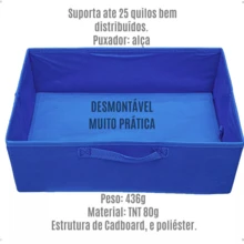 2 Hộp đựng quần áo, sách, tủ quần áo, màu hồng, xanh dương, 42x28x14, đồ trang trí Halloween, trang phục Halloween, đồ trang trí mùa thu, đồ trang trí lễ hội - Màu xanh lam - Xem 4