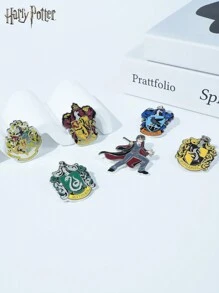 WB 官方授权霍格沃茨学校收藏豪华锡合金翻领别针新奇配饰银珐琅金属适合爸爸妈妈祖母父亲老师姐妹兄弟朋友趣味生日礼物 - 黑色 - 查看 3