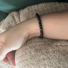 1 set di braccialetti tripla protezione: Berillo nero, Ossidiana dorata, Agata nera, Braccialetti in cristallo per stabilità ed equilibrio emotivo