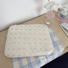 1PC Korean Ins Style Lace Embroidered Bow IPad Tablet Bag 11/13/15 Inch Laptop Storage Back To School - Multicolor - View 9