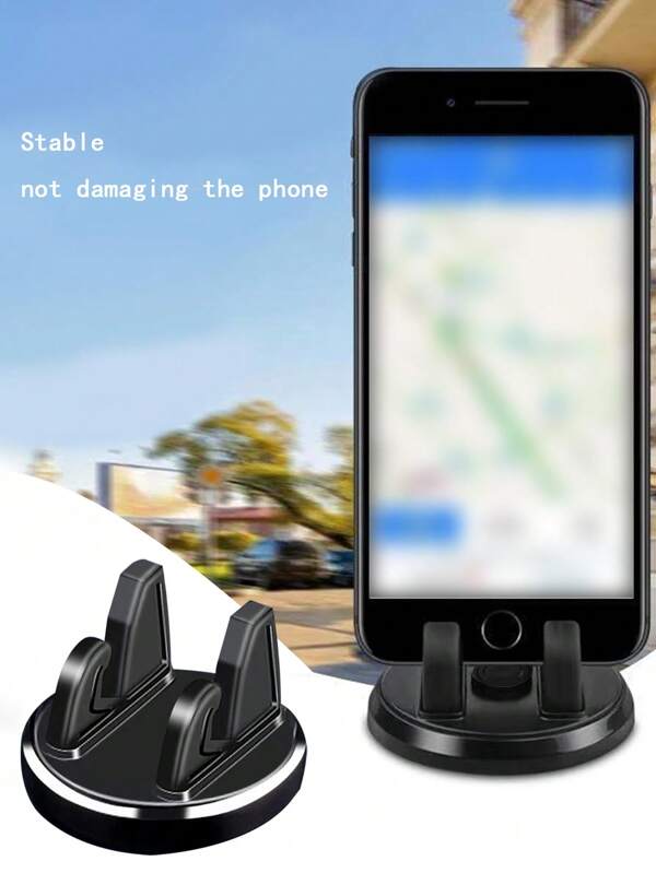 1 pieza Soporte de teléfono para coche giratorio, soporte de navegación tipo clip de silicona para el tablero, soporte fijo para coches