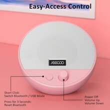 Jeecoo A10 USB 即插即用笔记本电脑扬声器蓝牙电脑扬声器，小巧便携，易于操作的音量旋钮，适用于 PC 台式机显示器移动设备的小型扬声器（单个）