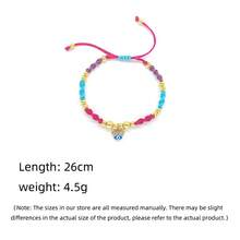 Colombia Handmade Braided Rope Colorful Friendship Bracelet With Beads And Evil Eye Charm, Jewelry For Spring/Summer - Multicolor - View 5