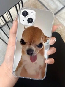 1个趣味狗狗图案透明TPU防指纹手机壳，兼容 16 Pro Max/16/16 Pro/16 Plus/15/15 Pro Max/15 Pro/11/12/13/14 Pro Max/11 Pro Max/12 Pro/12 Pro Max/13 Pro/13 Pro Max/14 Pro/14 Pro Max，创意时尚 - 彩色 - 查看 1