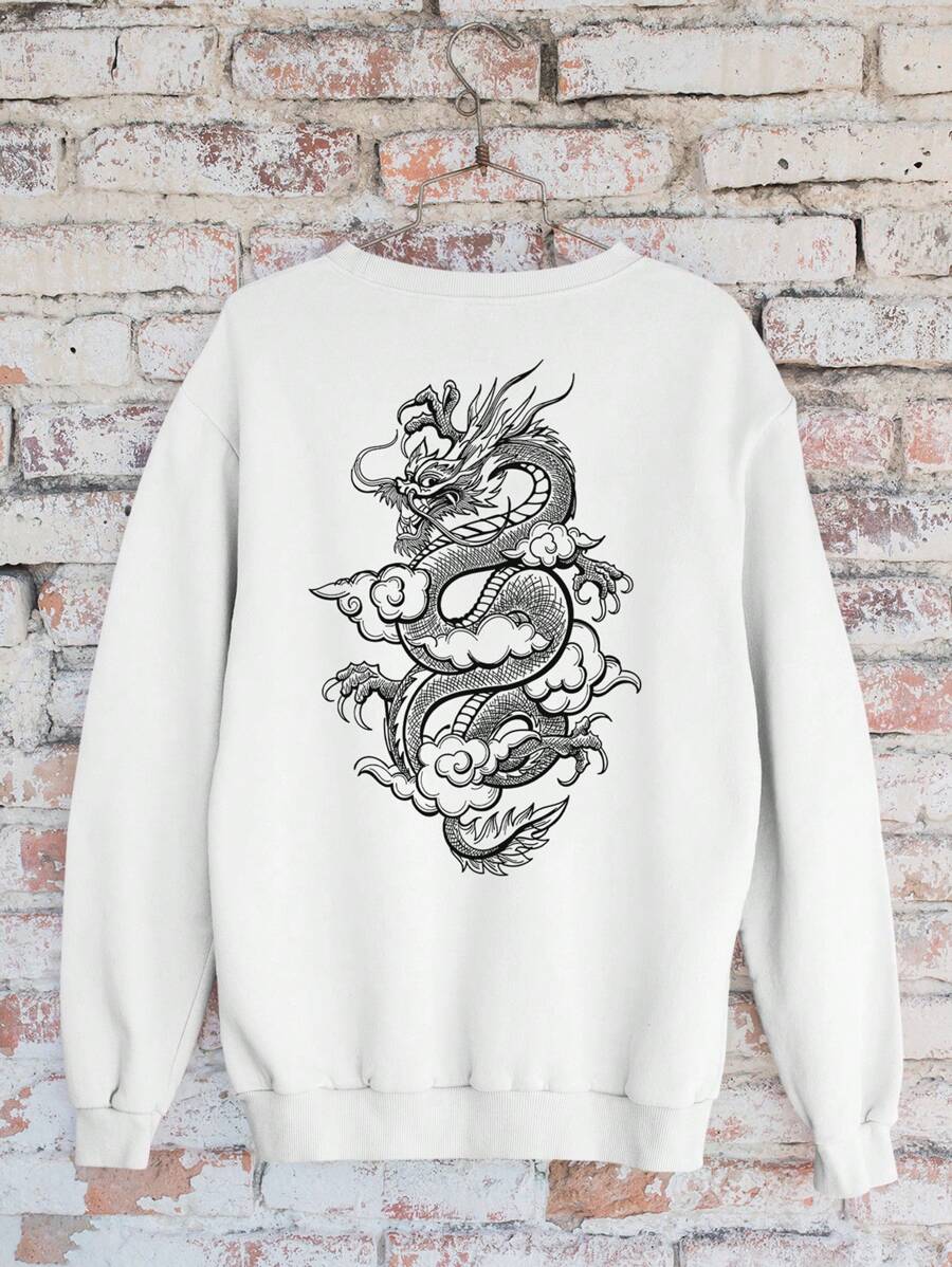 Chinese Dragon Sweatshirt GOLA 1175 Fluxo FX - 白色 - 查看 1