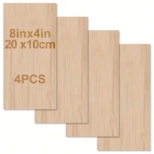 Unfinished Wood, 8 X 4inch/20*10cm - 2mm 4/16pcs Thick Wood Unfinished Planks, Blank Wood Cutouts For Crafts, Arts And Crafts, Wood Carving For Wooden Cutout School Projects Crafts DIY Model Carving