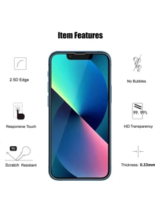 6 In1 Screen Protector [3PCS Phone Front Protective Glass + 3PCS Back Camera Lens Screen Protector] Compatible With IPhone With Camera Lens Protector Ultra HD Screen Tempered Glass 9H Hardness Scratch Resistant Compatible With IPhone 16/16 Plus/16 Pro/16 Pro Max/15/15Pro/15Plus/15Promax/14/13/12/11 Gift For Birthday, Family, Friends Phone Screen Protector, Phone Accessories